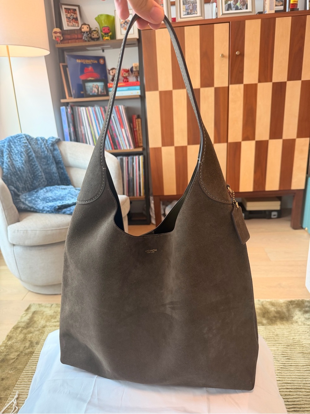 Coach Brooklyn 39 Olive Suede